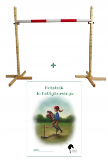 Veľká hobby konská prekážka s nastaviteľnou výškou tyče, impregnovaná